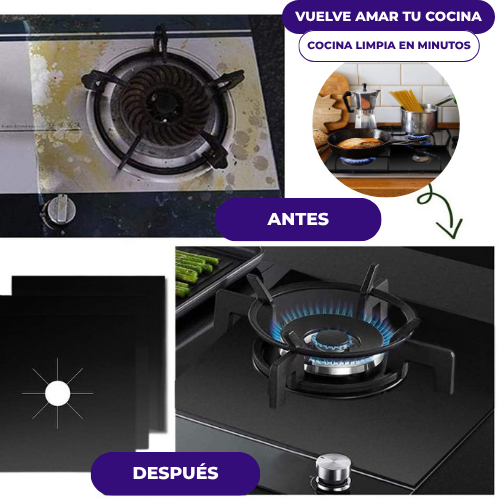 CleanFlame™ - Protectores reutilizables de cocina