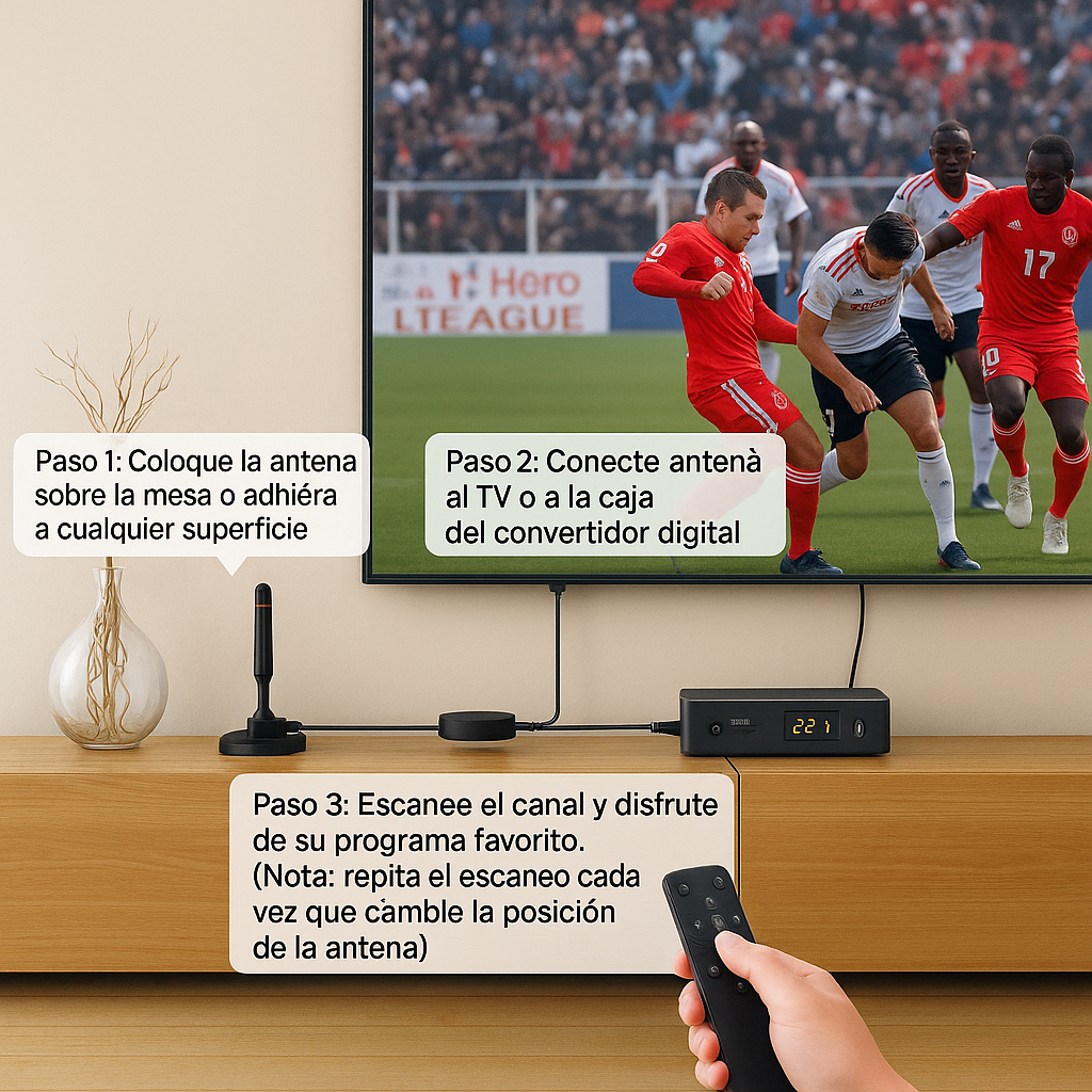 ClearTV™ - Antena Digital Full HD para TV
