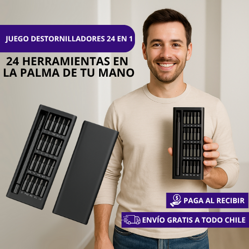 MicroTech™ - Juego de destornilladores 24 en 1 - Precisión, facilidad y eficiencia