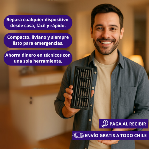 MicroTech™ - Juego de destornilladores 24 en 1 - Precisión, facilidad y eficiencia