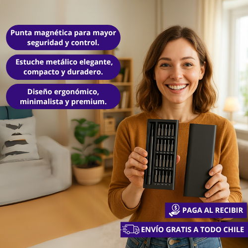 MicroTech™ - Juego de destornilladores 24 en 1 - Precisión, facilidad y eficiencia