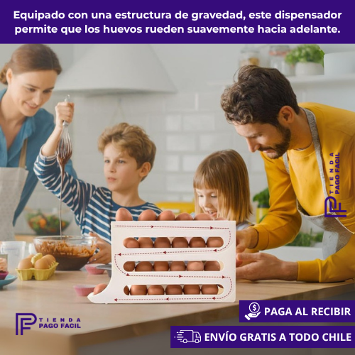 RollEgg™ - Dispensador de Huevos 4 Niveles