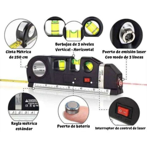 NivelMax™ - Nivel Laser 4 en 1 de Alta Precisión