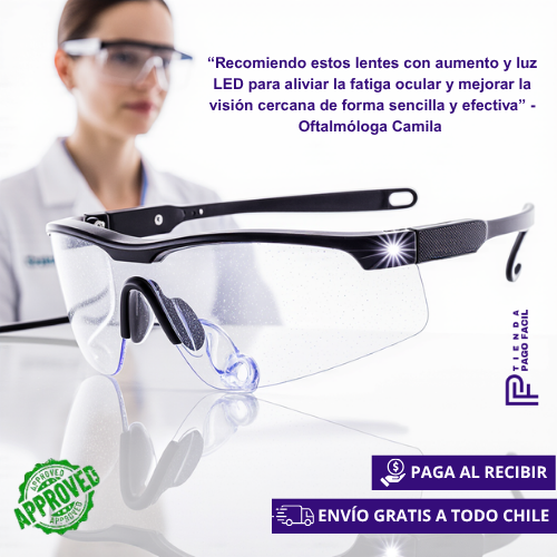 Migthy™ - Gafas tipo lupa aumento 160% con luz LED